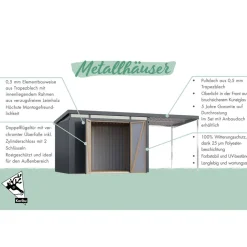 Metallgerätehaus 'Taurus 2' graualuminium 207 x 213 x 209 cm
