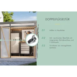 Metallgerätehaus 'Taurus 2' graualuminium 207 x 213 x 209 cm