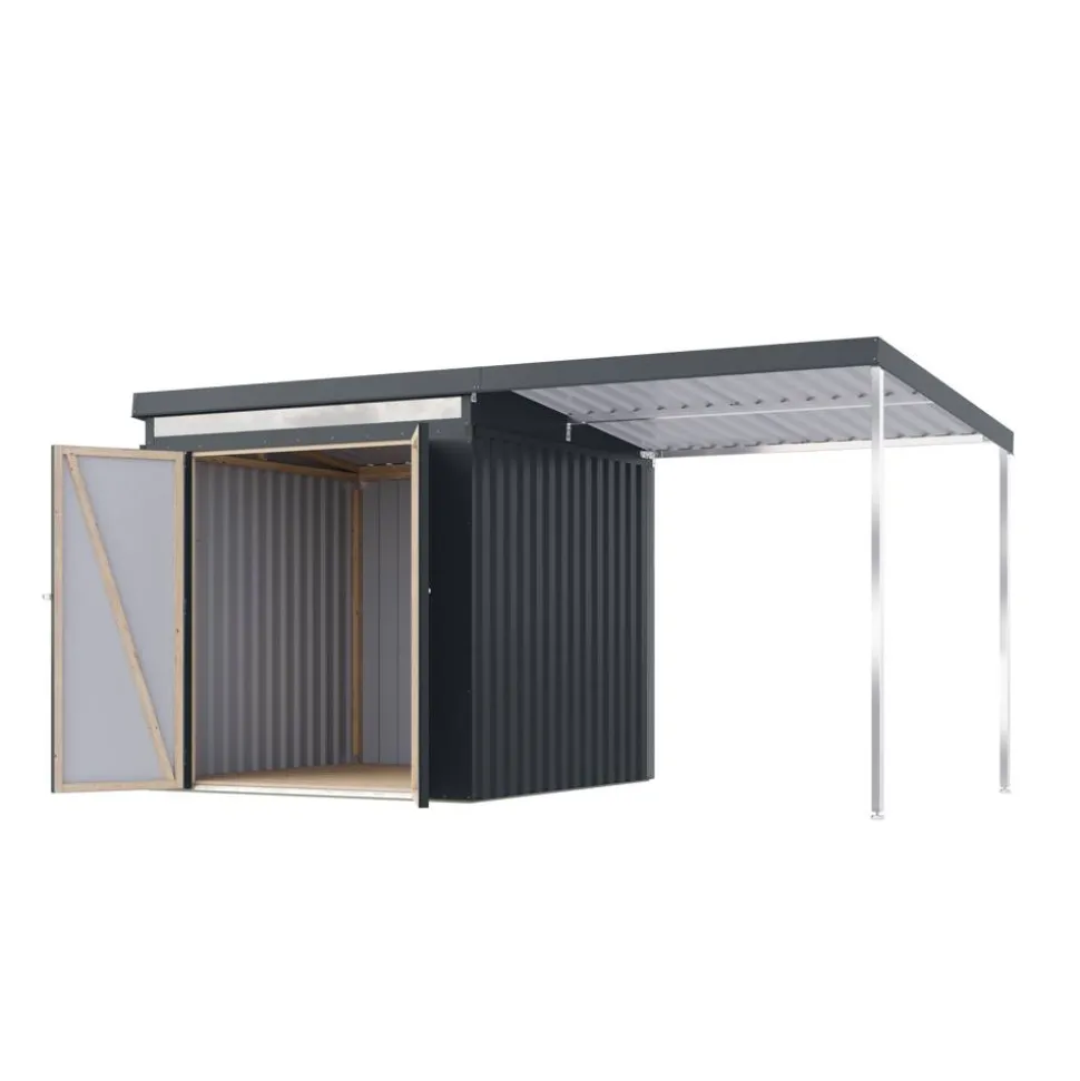 Metallgerätehaus-Set 'Taurus 2' anthrazit 414 x 213 x 209 cm