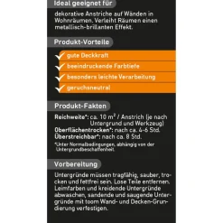 Metallicfarbe gold seidenglänzend 1 l