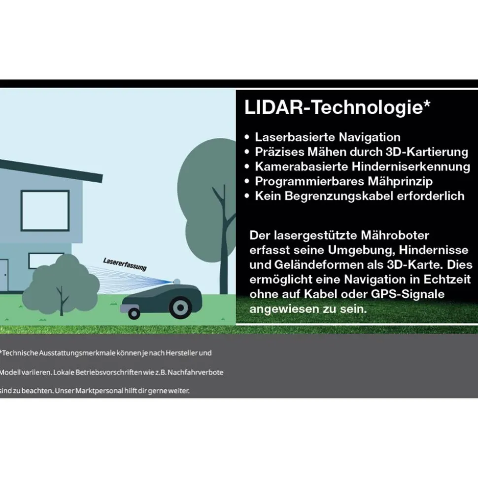 Mähroboter 'Mova Lidax 1000 Ultra' bis zu 1000 m²
