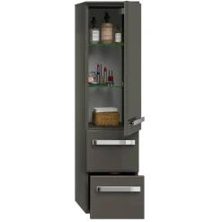 Midischrank 'Juno' grau foliert 30 x 121 x 33 cm