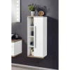 Midischrank 'Stanford' weiß, braun glänzend 42 x 106 x 32 cm