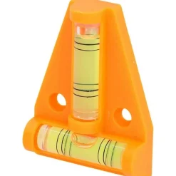 Mini-Wasserwaage mit zwei Libellen orange 58 x 43 mm