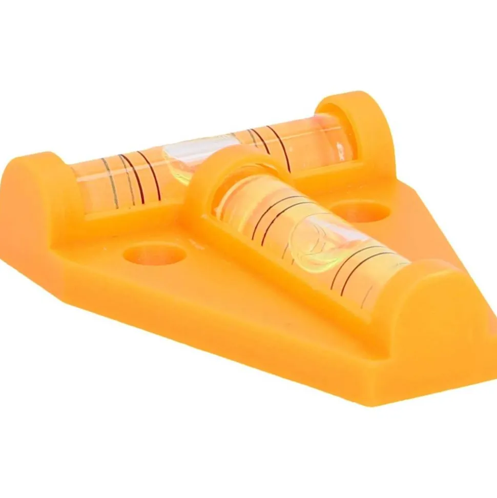 Mini-Wasserwaage mit zwei Libellen orange 58 x 43 mm