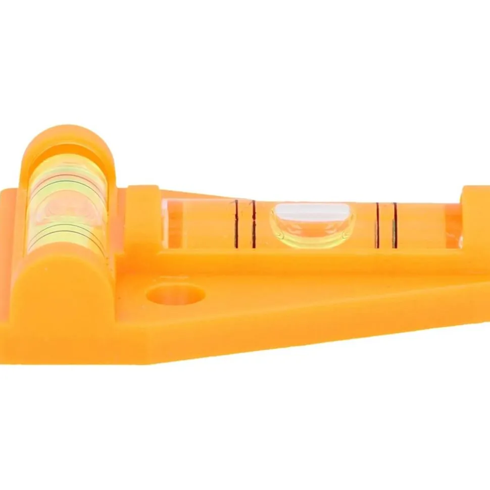Mini-Wasserwaage mit zwei Libellen orange 58 x 43 mm