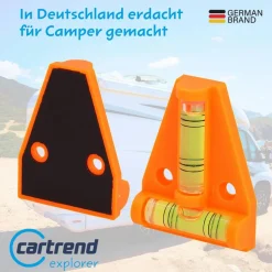 Mini-Wasserwaage mit zwei Libellen orange 58 x 43 mm