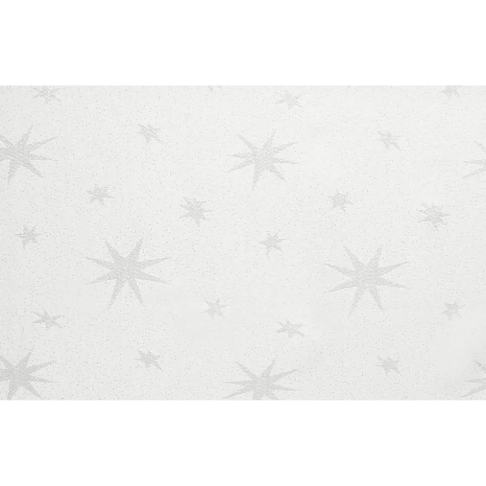 Mitteldecke 'Stellato' weiß/silber 80 x 80 cm