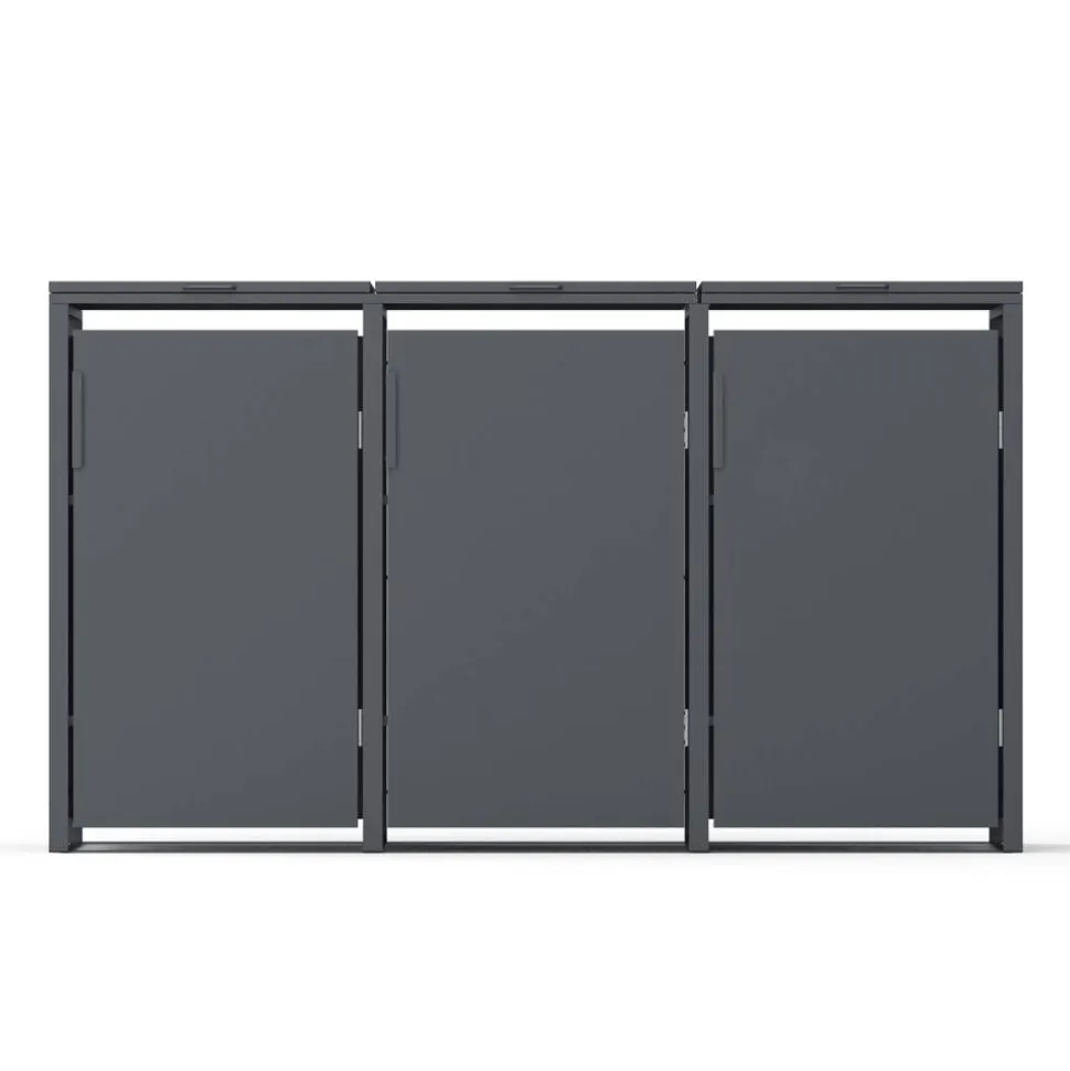 Mülltonnenbox anthrazit 198,5 x 116 x 80 cm