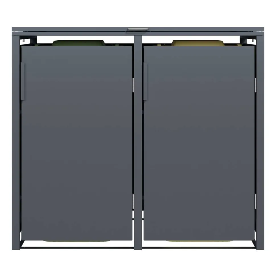 Mülltonnenbox 'Clara' mit Softclose anthrazit 132 x 116 x 80 cm