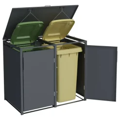 Mülltonnenbox 'Clara' mit Softclose anthrazit 132 x 116 x 80 cm