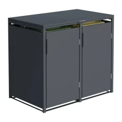Mülltonnenbox 'Clara' mit Softclose anthrazit 132 x 116 x 80 cm