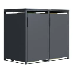 Mülltonnenbox 'Clara' mit Softclose anthrazit 132 x 116 x 80 cm