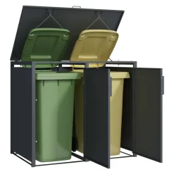Mülltonnenbox 'Clara' mit Softclose anthrazit 132 x 116 x 80 cm