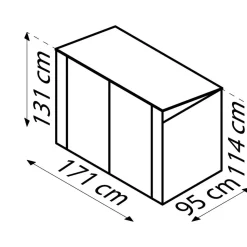 Mülltonnenbox 'Easy BIN2' anthrazit 171 x 95 cm