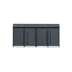 Mülltonnenbox 'Moderna 4' anthrazit 83 x 278 x 135 cm