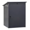 Mülltonnenbox Stahl anthrazit 104 x 134 x 101 cm