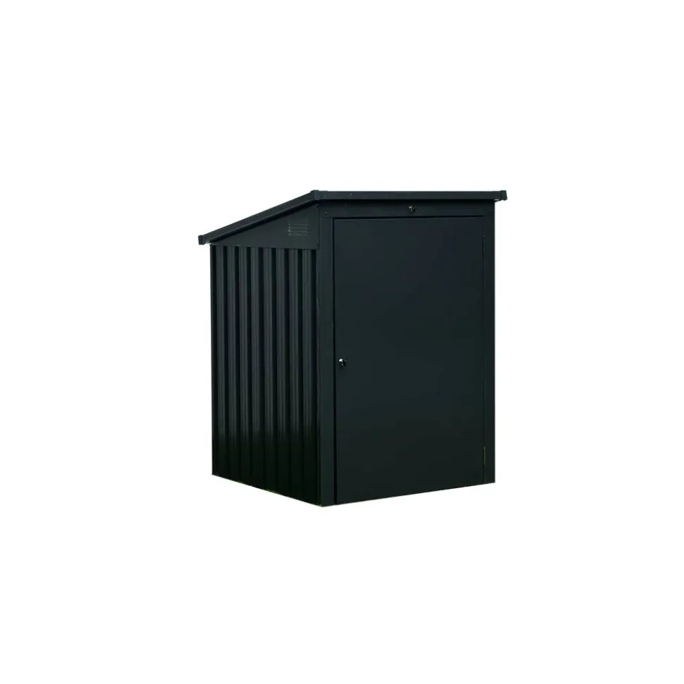 Mülltonnenbox Stahl anthrazit 104 x 134 x 101 cm