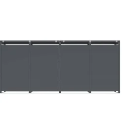 Mülltonnenbox 'Status 4' anthrazit/Holzoptik 265 x 80 x 116 cm