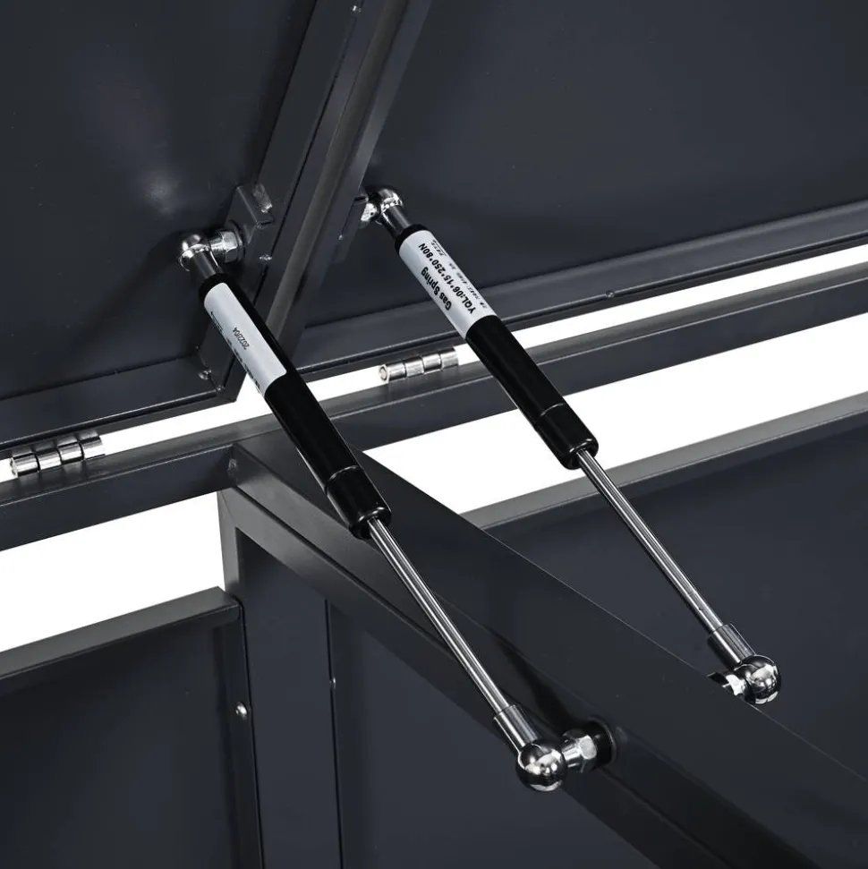 Mülltonnenbox 'Status 3' anthrazit/Holzoptik 198 x 80 x 116 cm