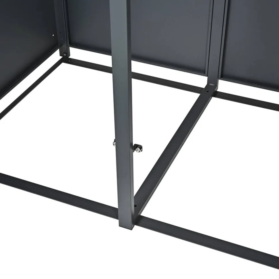 Mülltonnenbox 'Status 3' anthrazit/Holzoptik 198 x 80 x 116 cm