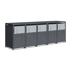 Mülltonnenbox 'Tonus 5' dunkelgrau/grau 330 x 80 x 116 cm