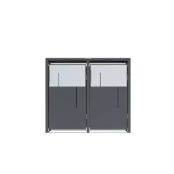 Mülltonnenbox 'Tonus 2' dunkelgrau/grau 132 x 80 x 116 cm