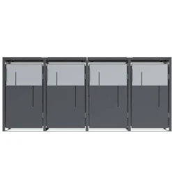 Mülltonnenbox 'Tonus 4' dunkelgrau/grau 265 x 80 x 116 cm