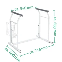 Mobile WC-Aufstehhilfe mit Ablagekorb 'Comfort' weiß, bis 100 kg