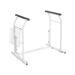 Mobile WC-Aufstehhilfe mit Ablagekorb 'Comfort' weiß, bis 100 kg
