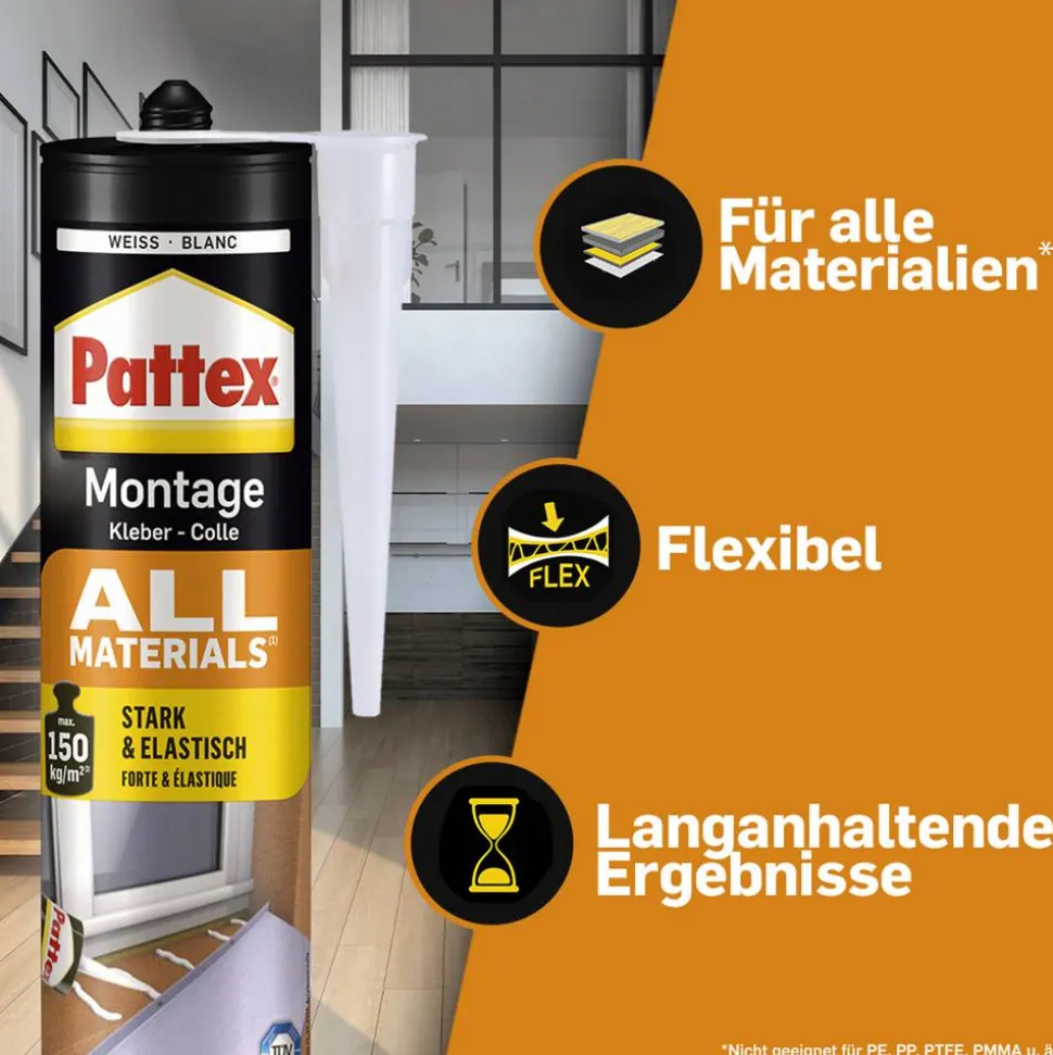 Montagekleber 'All Materials' weiß 450 g