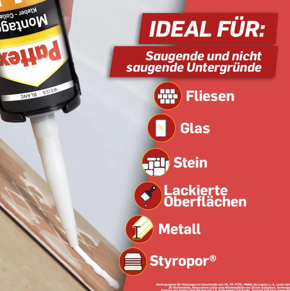 Montagekleber 'All Materials' weiß 450 g