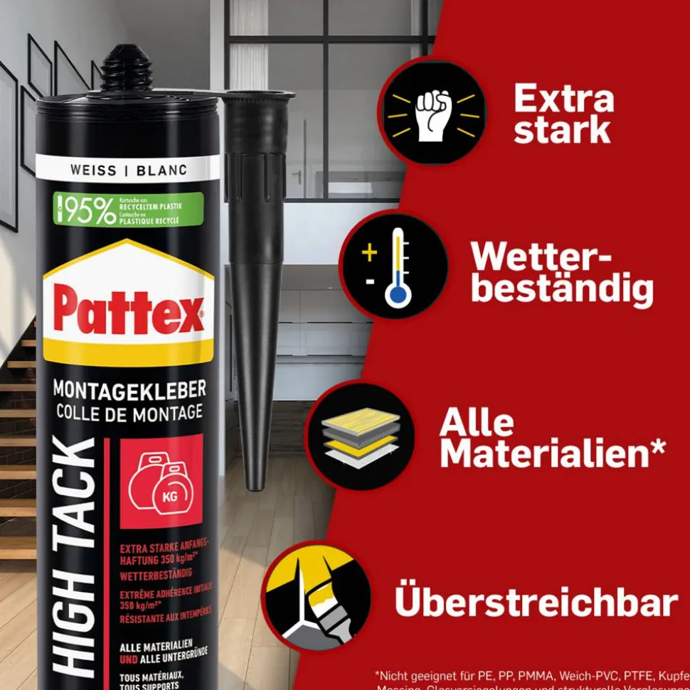 Montagekleber 'High Tack' weiß 511 g