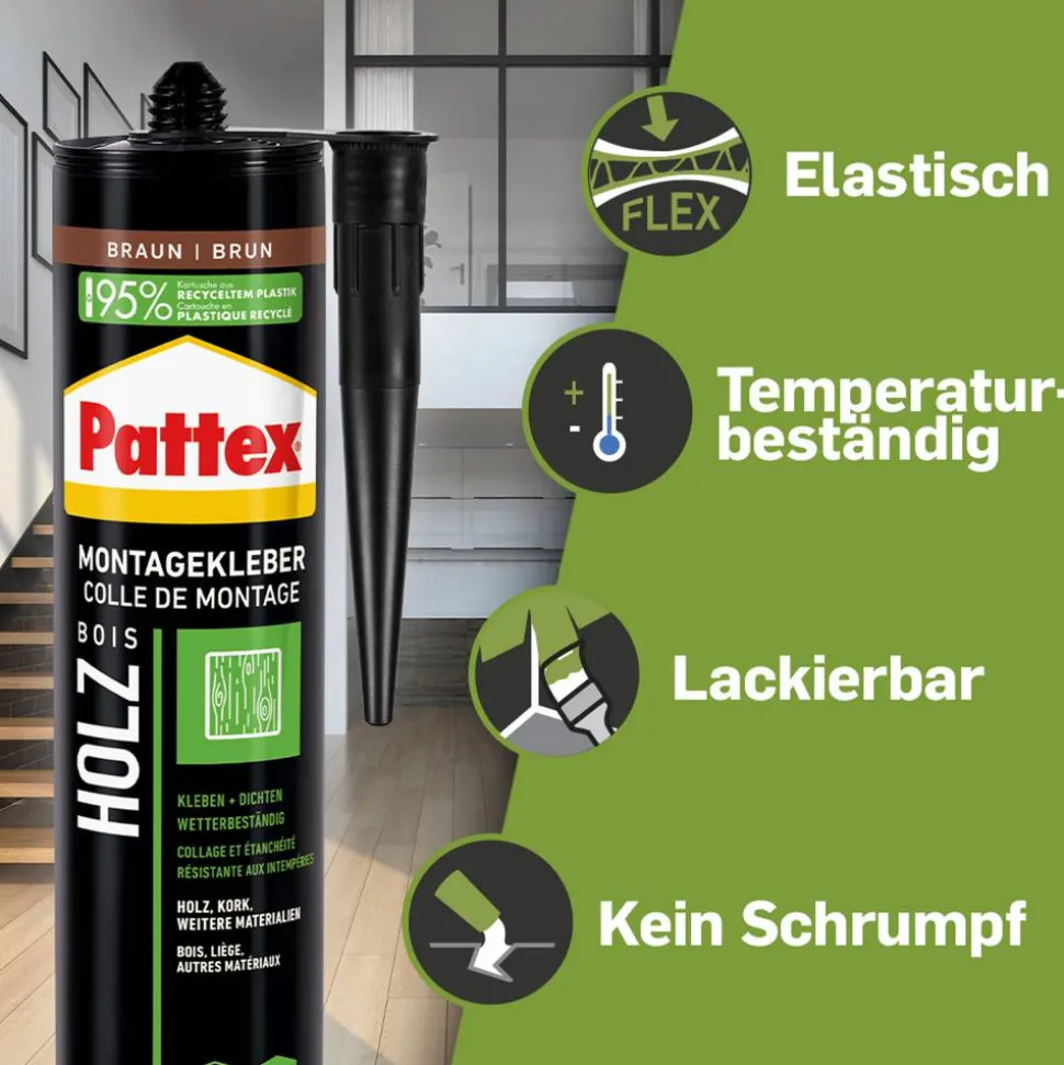 Montagekleber 'Holz' braun 420 g