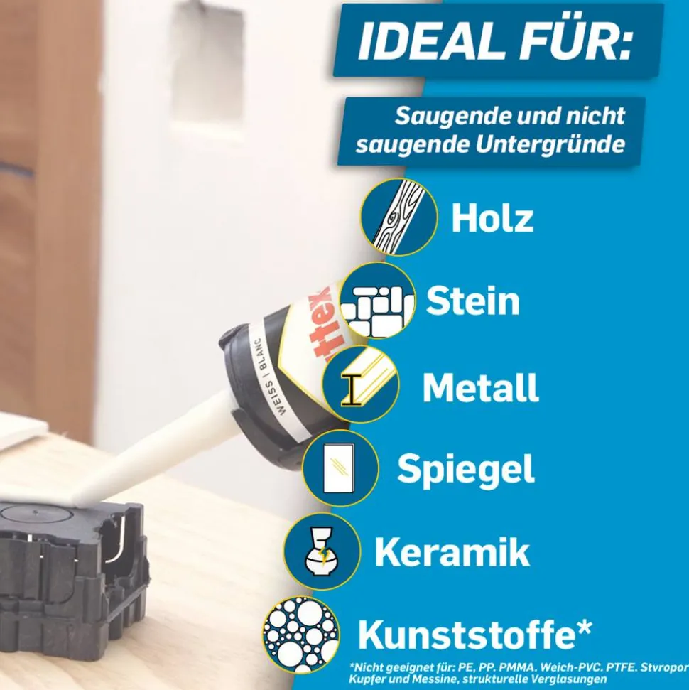 Montagekleber 'Kleben statt Bohren' weiß 450 g