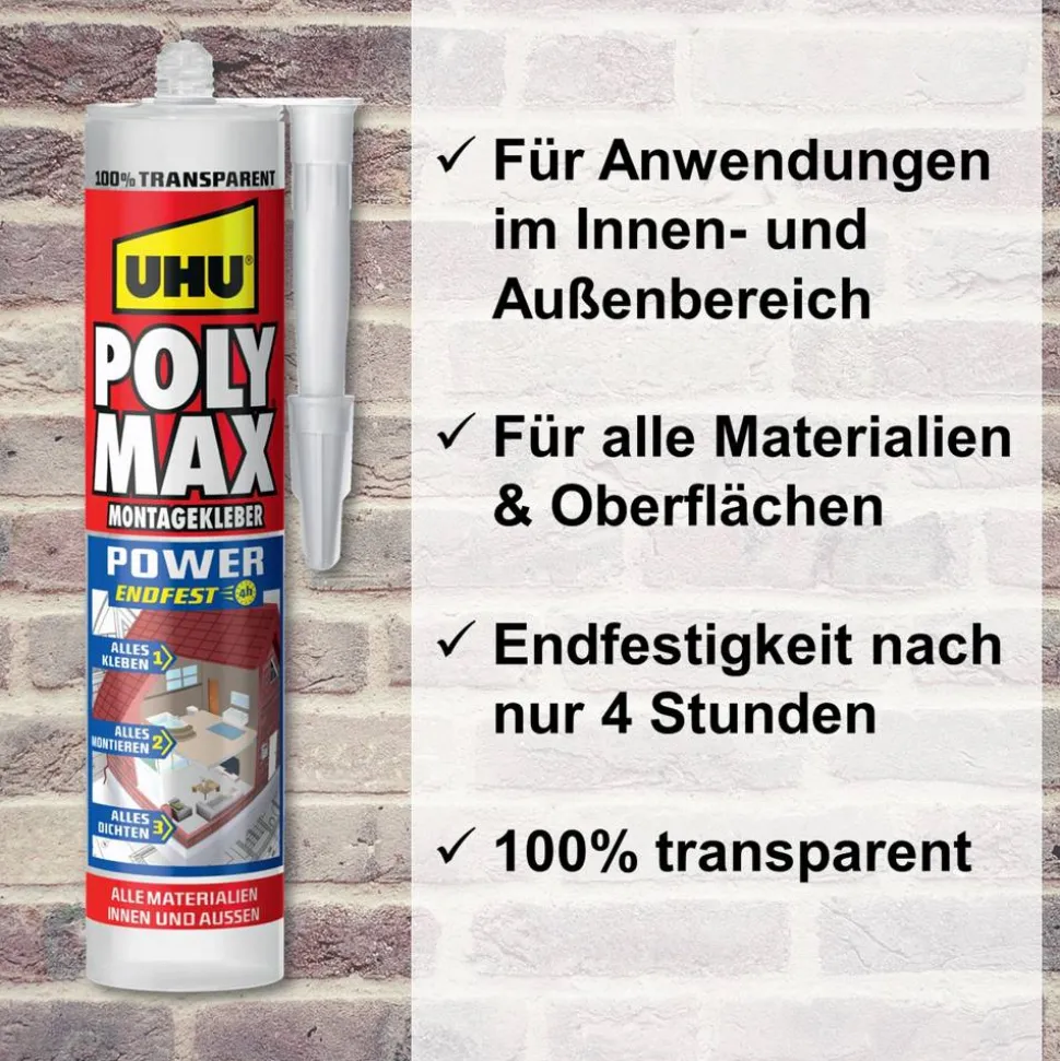 Montagekleber 'POLY MAX Power' transparent 300 g