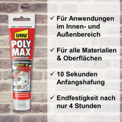 Montagekleber 'POLY MAX Sofort Power' transparent 115 g