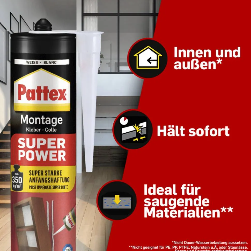 Montagekleber 'Super Power' weiß 370 g