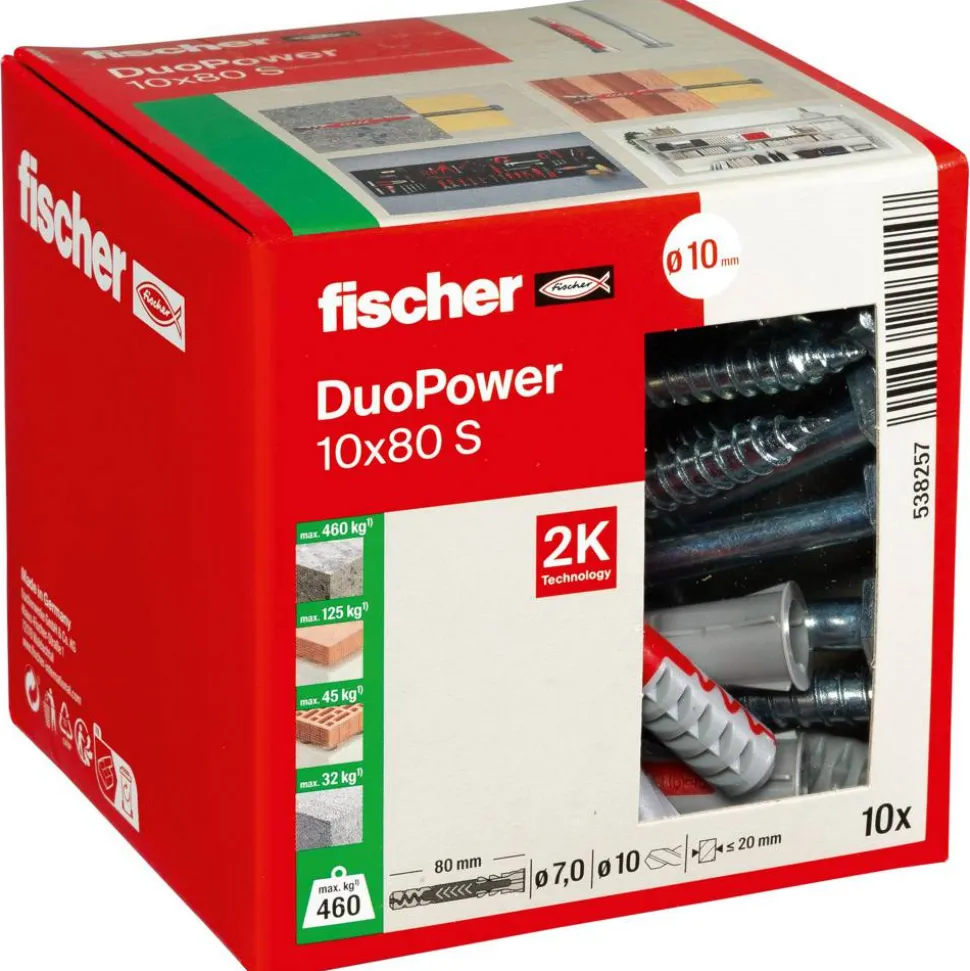 Montage-Set 'Duopower' Dübel und Schrauben, Ø 10 x 80 mm, 20-teilig