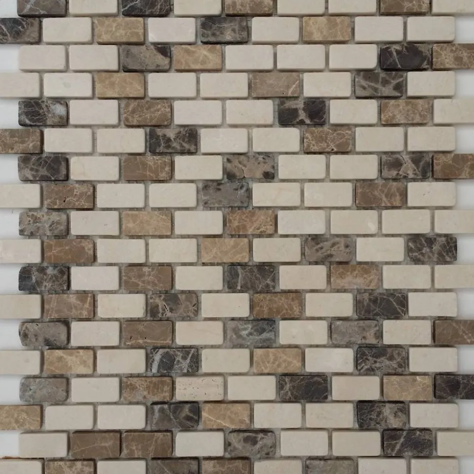 Mosaikfliese 'Borneo' Naturstein beige 28,6 x 30 cm