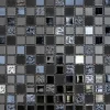 Mosaikfliese 'Easyglue' selbstklebend Glas schwarz 30 x 30 cm