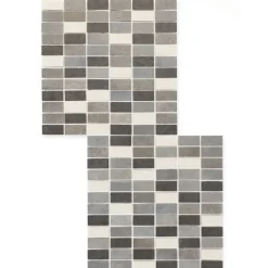 Mosaikfliese 'Kesme' Feinsteinzeug grau 29,5 x 29,5 cm