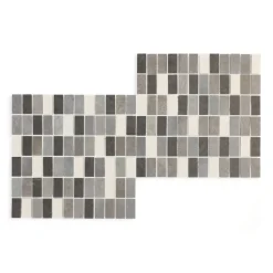 Mosaikfliese 'Kesme' Feinsteinzeug grau 29,5 x 29,5 cm
