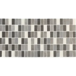 Mosaikfliese 'Kesme' Feinsteinzeug grau 29,5 x 29,5 cm