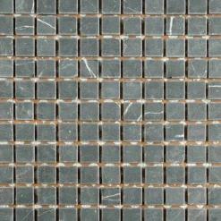Mosaikfliese 'Marquina' Naturstein schwarz 30,5 x 30,5 cm