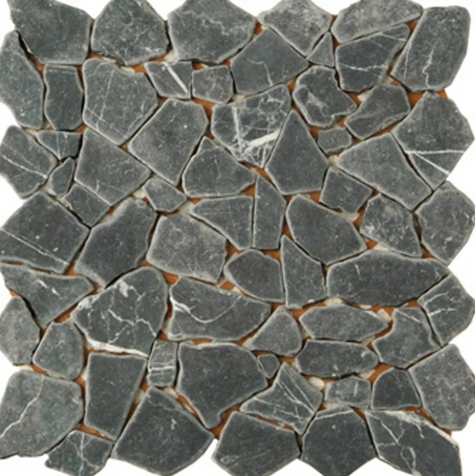Mosaikfliese 'Nero' Naturstein schwarz 30 x 30 cm