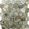 Mosaikfliese 'Nevio' hellbraun 30 x 30 cm