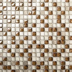 Mosaikfliese 'Oro' Materialmix beige 30 x 30 cm