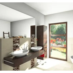 Mosaikfliese 'Royal Oaks' Materialmix braun 30,5 x 30,5 cm