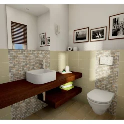 Mosaikfliese 'Toscana' Naturstein beige 30,5 x 30,5 cm